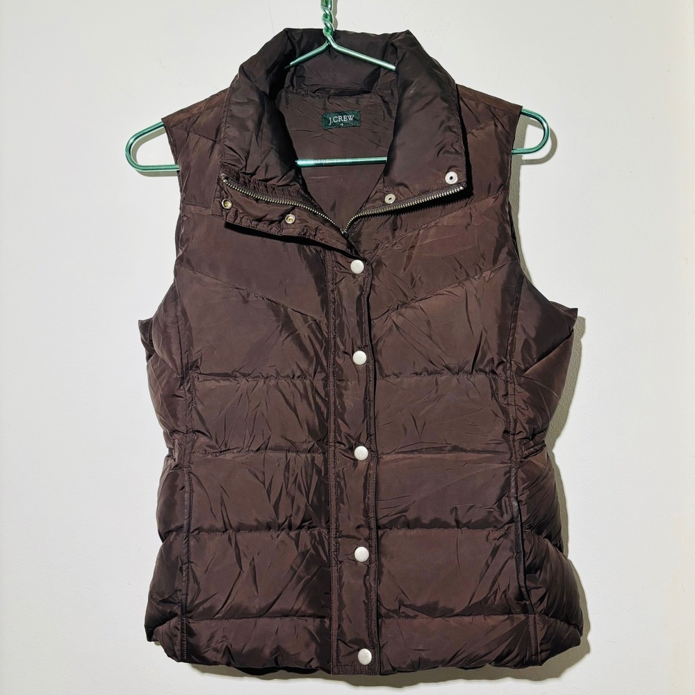J. Crew Brown Puffer Vest Women's Jacket | Size Small‎